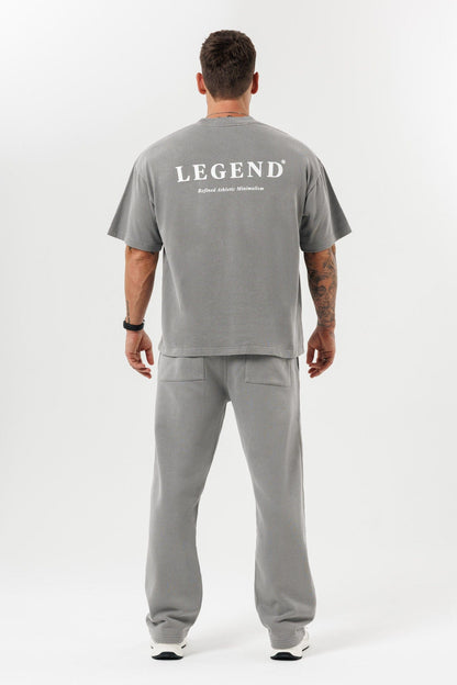PRINT OVERSIZED T-SHIRT - WASHED GREY
