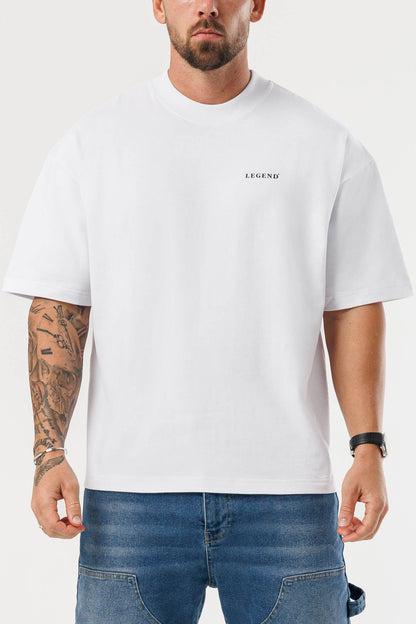 PRINT OVERSIZED T-SHIRT - WHITE