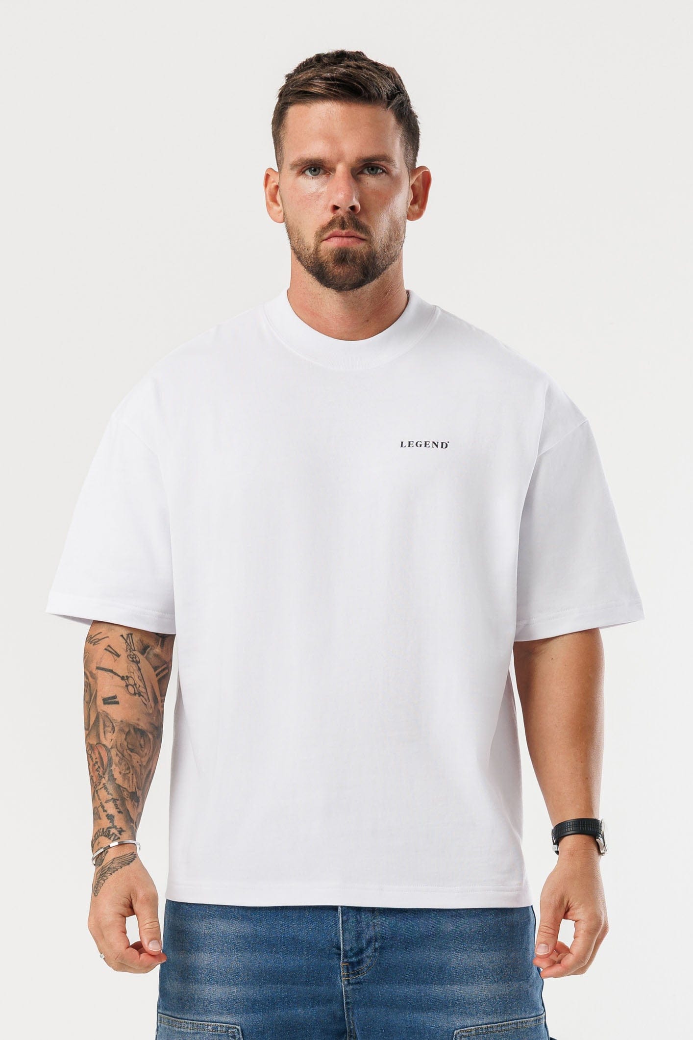 PRINT OVERSIZED T-SHIRT - WHITE