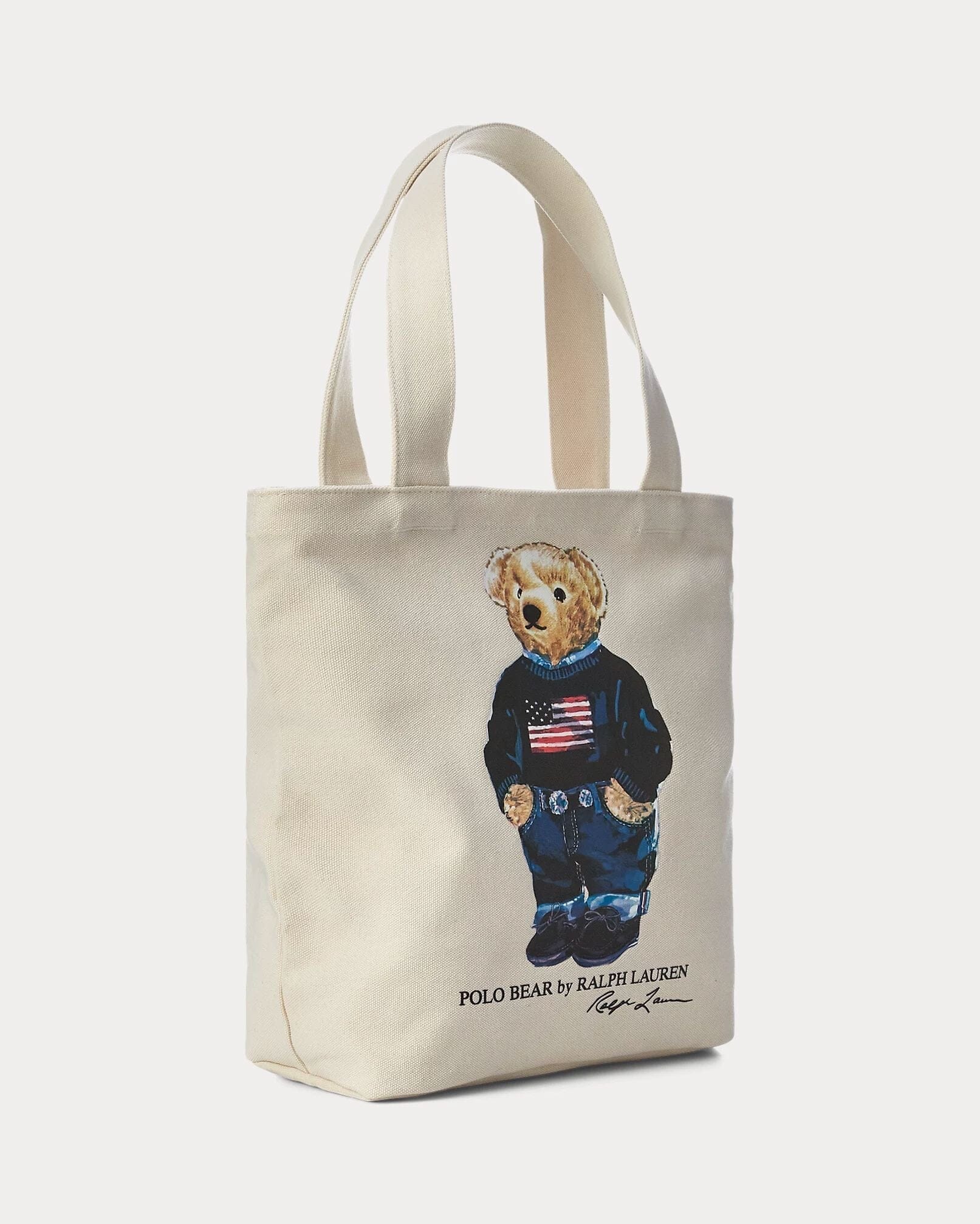 RL Polo Bear Cotton Canvas Tote