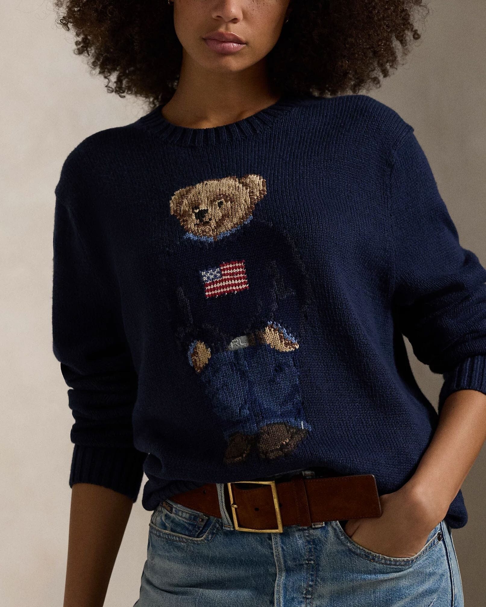 RL Polo Bear Cotton-Linen Sweater