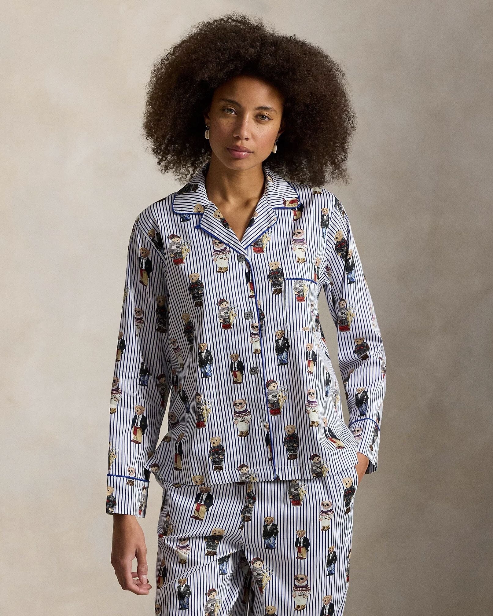 RL Polo Bear Cotton Satin Pajama Set
