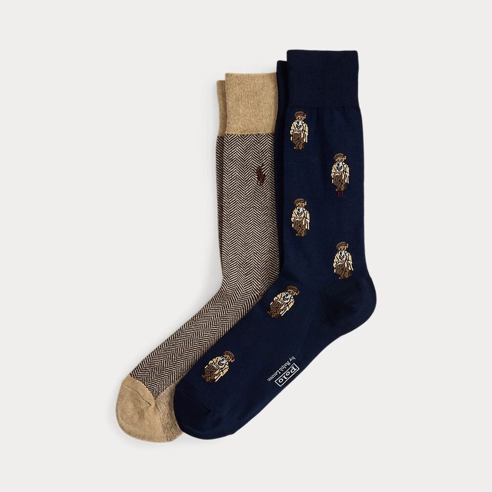 RL Polo Bear No-Show Socks 2-Pack