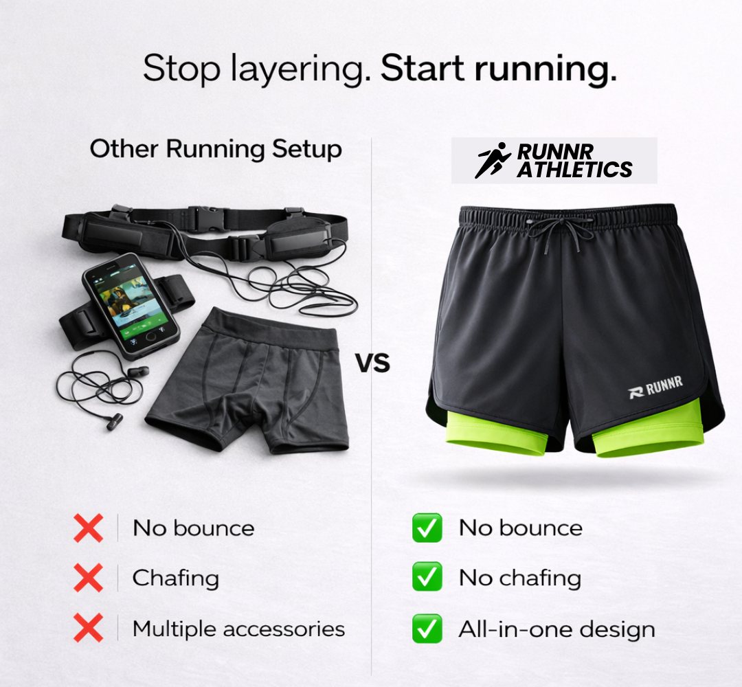 RUNNR ATHLETICS 2-in-1 Running Shorts