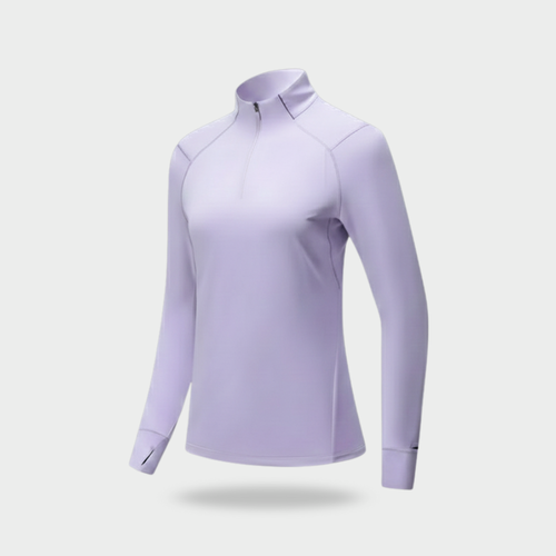 RUNNR Quarter-Zip Long Sleeve Women— Breathable, Quick-Dry & Watch-Ready